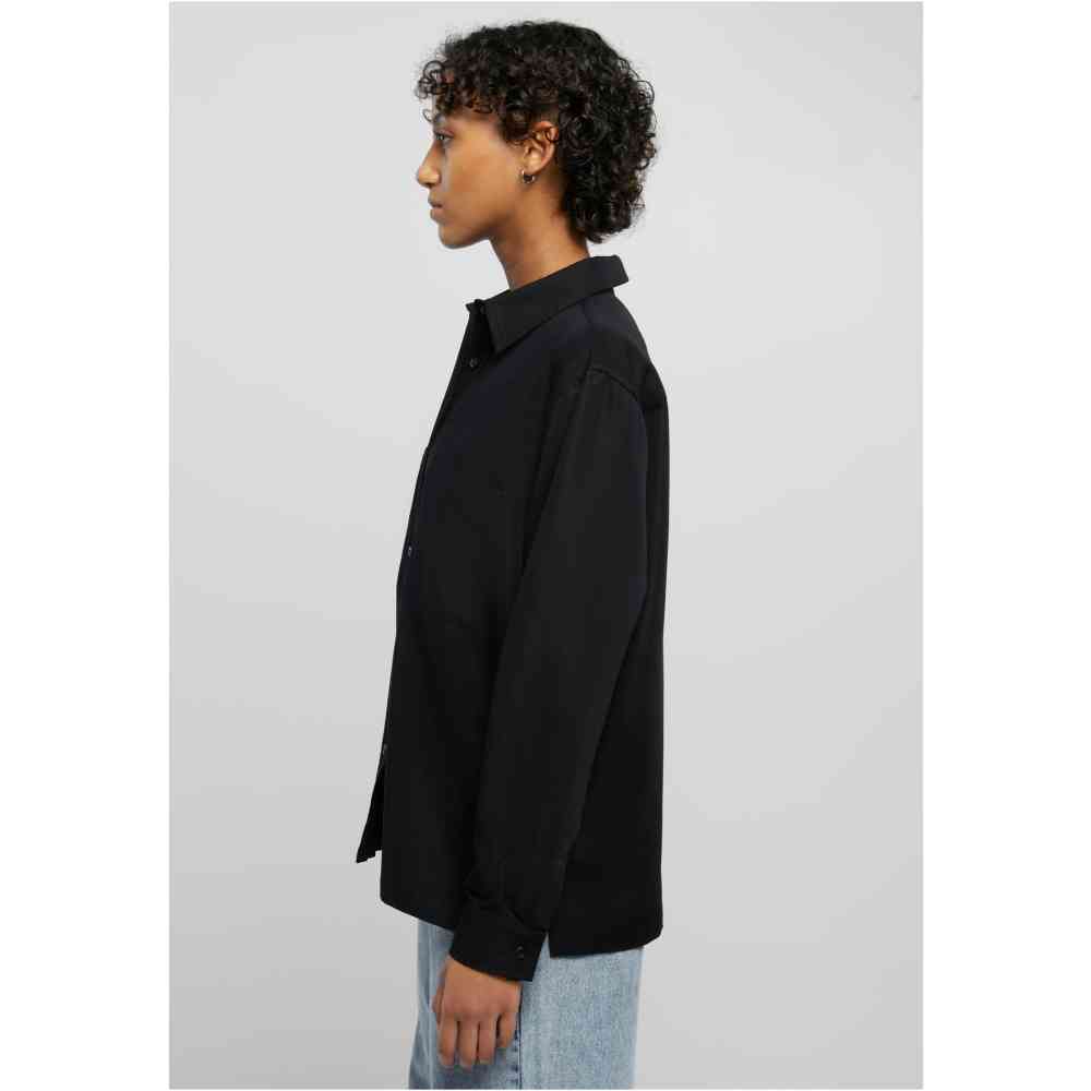 Urban Classics - Oversized Twill Bluse - Schwarz